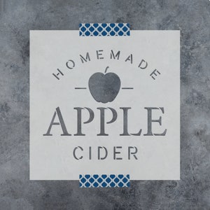 Plantilla de sidra de manzana casera: plantillas artesanales reutilizables de una sidra de manzana casera para carteles