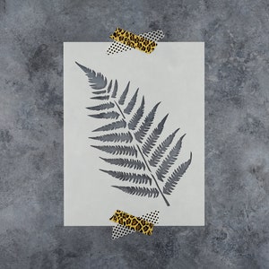 Ferns Stencil Large Fern Stencil, Leaf Stencil, Stencils, Fern Stencils, Fern Leaf Stencil, Fern Wall Stencil, Leaf Stencils For Walls image 1