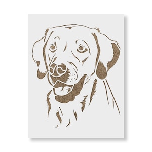 Labrador Face Stencil - Stencils for Painting, Dog Stencil, Labrador Stencil, Dog Stencils, Dog Face Stencil, Lab Stencil, Laborador Stencil