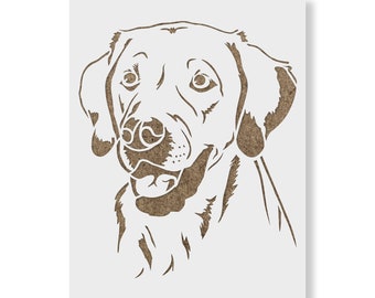 Labrador Face Stencil - Stencils for Painting, Dog Stencil, Labrador Stencil, Dog Stencils, Dog Face Stencil, Lab Stencil, Laborador Stencil