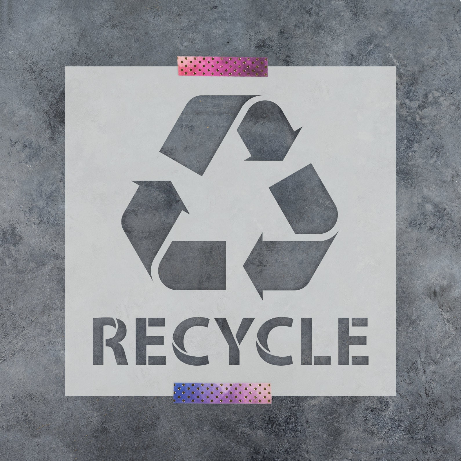 recycle-with-text-stencil-recycle-stencil-large-recycle-stencils-recycle-symbol-green-stencil-clean-stencil-recycle-symbol-etsy