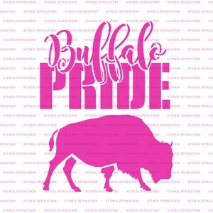 Buffalo Pride Stencil for DIY Painting Projects, Reusable Animal Stencils for Home Decor image 5