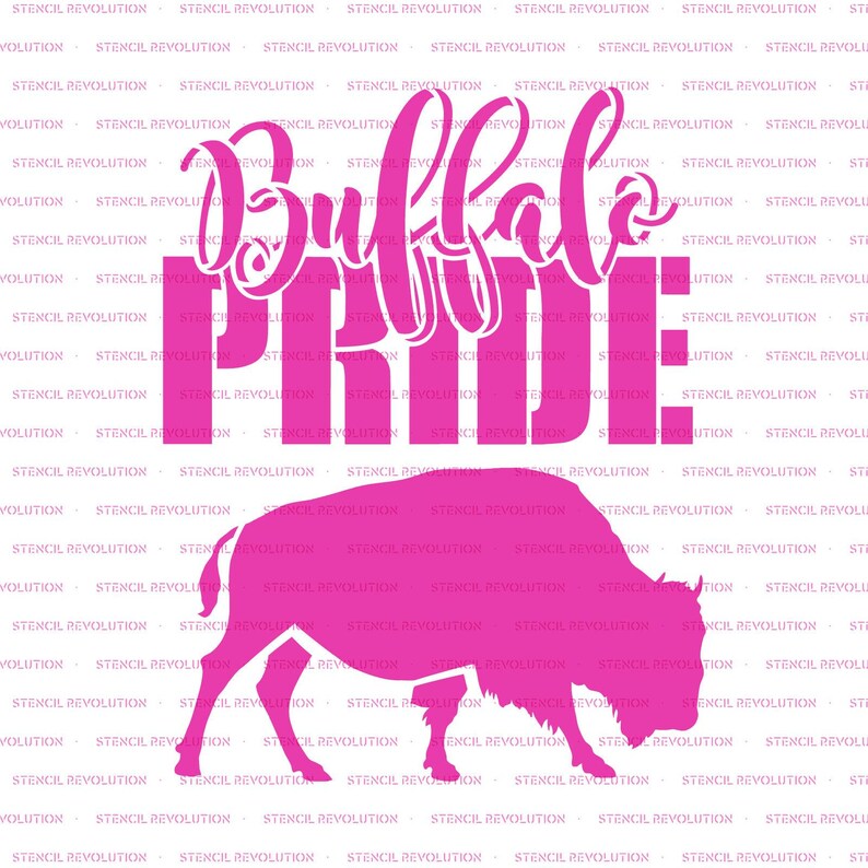 Buffalo Pride Stencil for DIY Painting Projects, Reusable Animal Stencils for Home Decor image 5