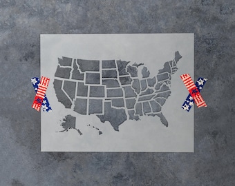 United States Map Outline Stencil - Perfect for Patriotic Decorations & Decor - Create a Beautiful Map of the USA