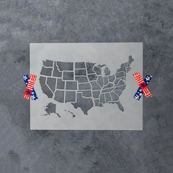 United States Map Outline Stencil - Perfect for Patriotic Decorations & Decor - Create a Beautiful Map of the USA