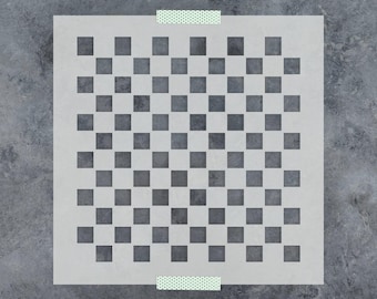 Checkerboard Pattern Stencil for Painting Walls, Furniture, Crafts, and Art Projects