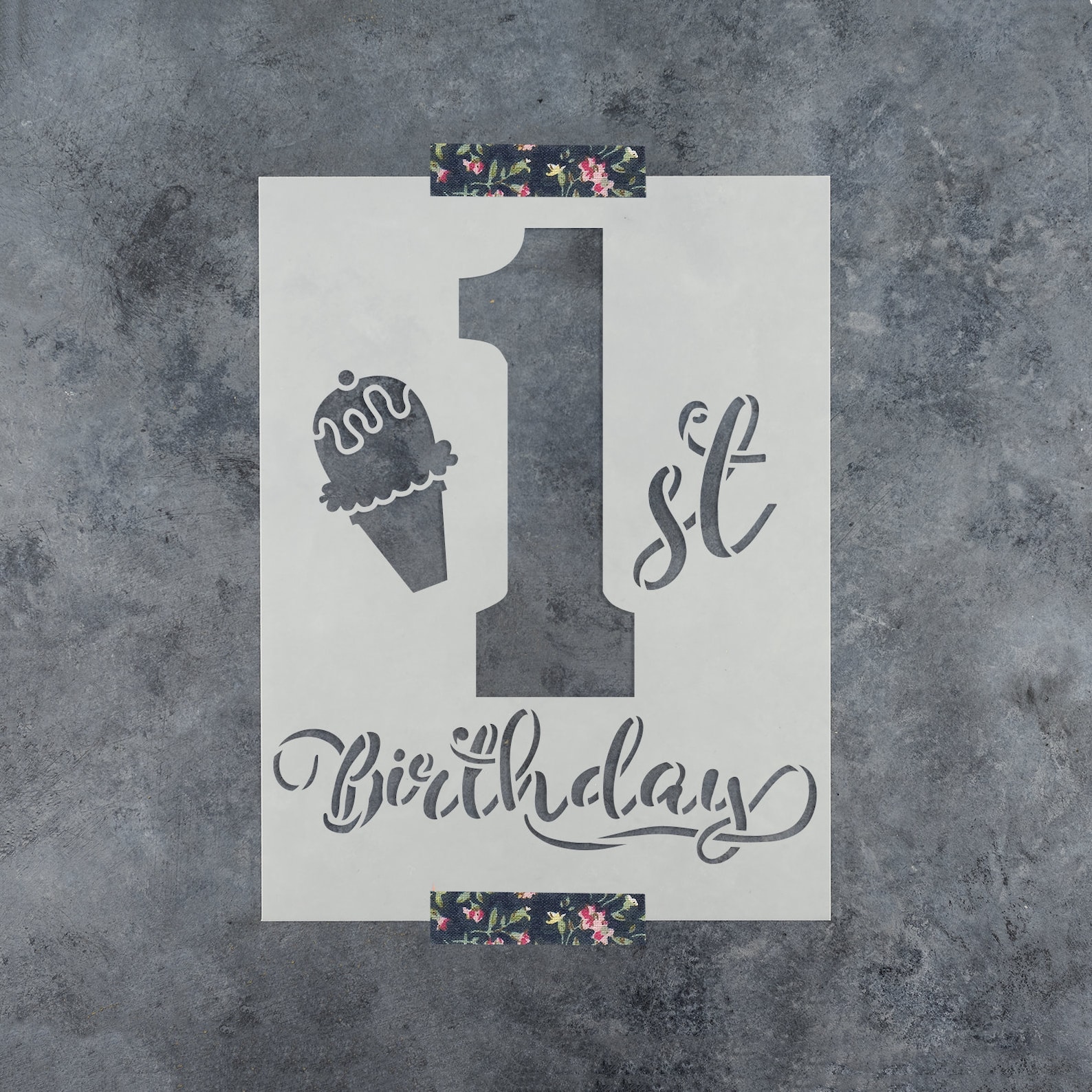 First Birthday Stencil Birthday Stencil Baby Stencil 1st - Etsy