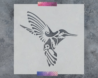 Hummingbird Stencil - Reusable Hummingbird Stencils, DIY Craft Hummingbird Stencils, Large Bird Stencil, Stencils for Painting, Bird Stencil