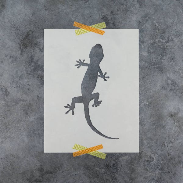 Gecko Stencil - Gecko Stencil, Lizard Stencil, Gecko Stencils, Lizard, Gecko, Lizard Stencils, Reptile Stencil, Reptile Stencils