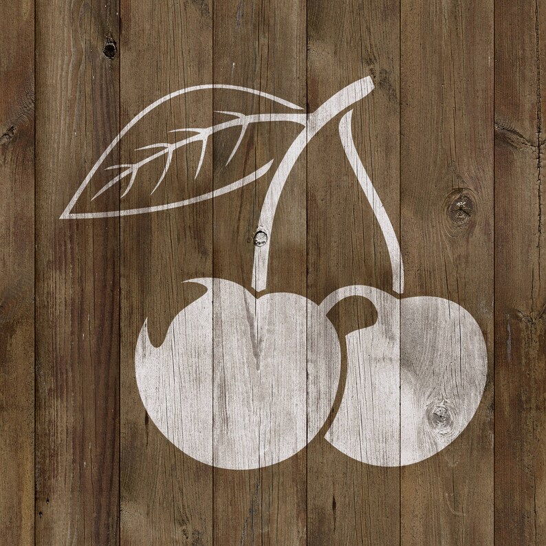 Cherry Stencil Reusable DIY Craft Stencils of Cherries Etsy