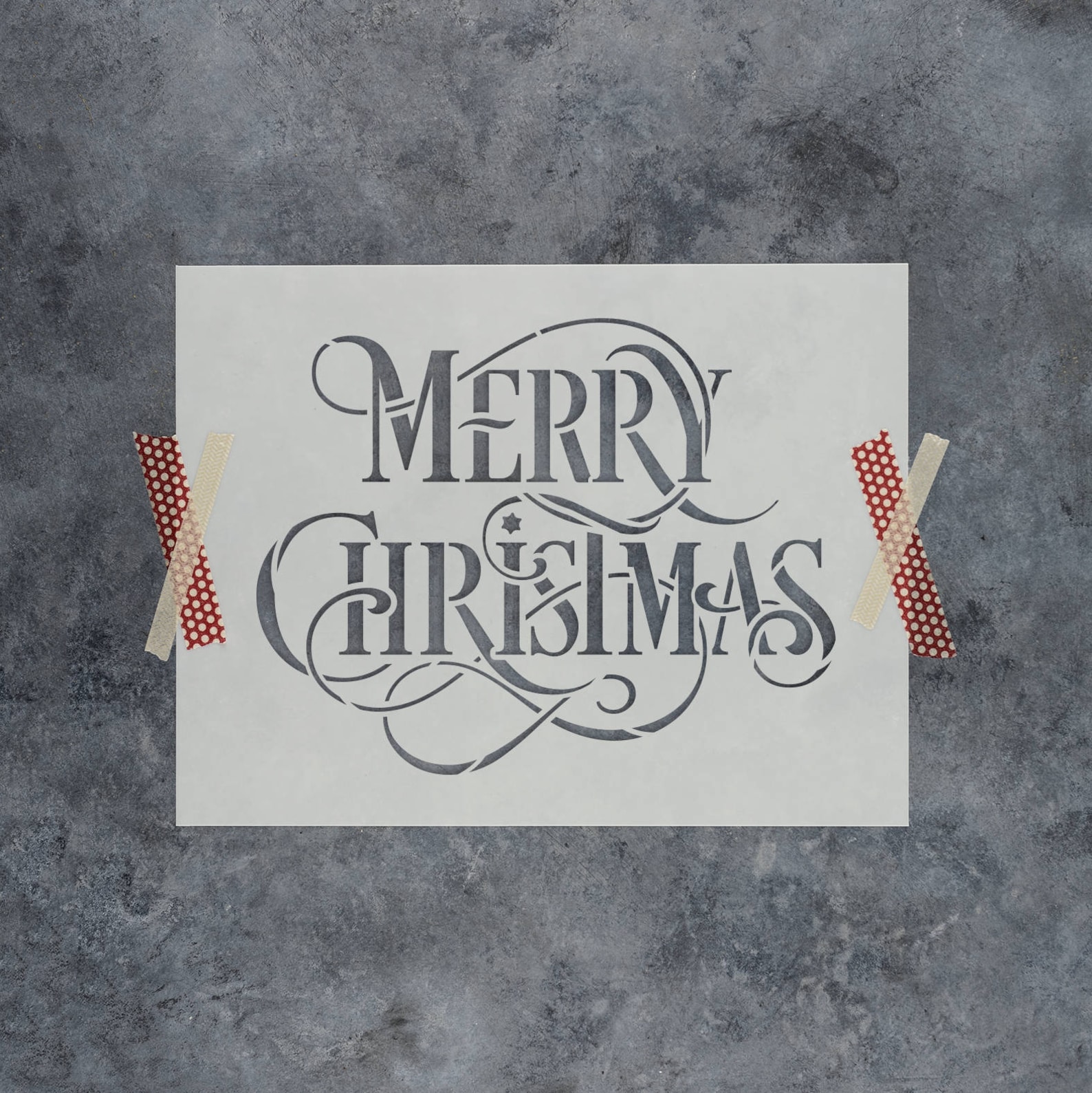 Merry Christmas Stencil Christmas Decor Stencils Holiday - Etsy