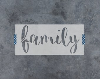Family Stencil - Stencil Signs, Family Sign, Family Script Sign, Family Stencil, Family Script, Family Wood Sign, Family Stencils