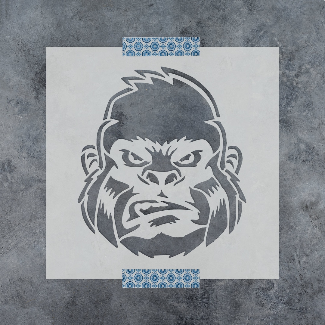Gorilla Stencil Reusable Gorilla Stencil, Craft Gorilla Stencils