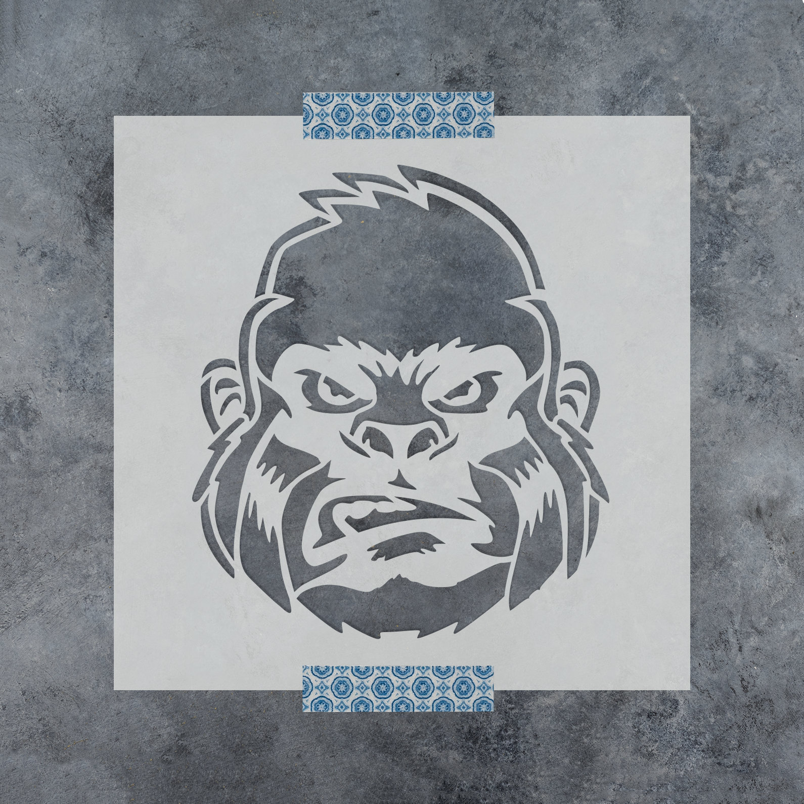 Gorilla Stencil - Reusable Gorilla Stencil, Craft Gorilla Stencils