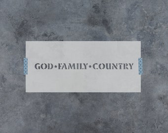 God Family Country Stencil - DIY Country Stencils, Homemade Stencils, God Stencil, Religious Stencils, Drawing Stencils, Stencil Templates