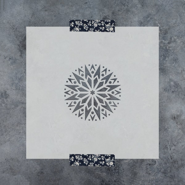 Star Christmas Ornament Stencil Template for Holiday Crafting and DIY Painting Projects