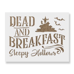 Dead And Breakfast Stencil - Reusable Stencils for Painting - Create DIY Dead And Breakfast Crafts and Projects