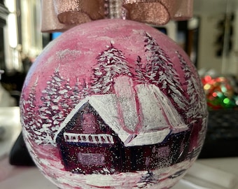 Hand painted Christmas Ornament, Christmas tree decorations, tree ornaments, Christmas Gift, Holiday decorations
