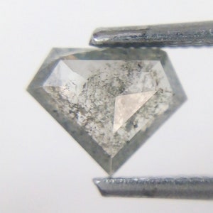 1.45 Ct 7.15x8.71mm Natural Loose Salt And Pepper Diamond Shape Diamond A454