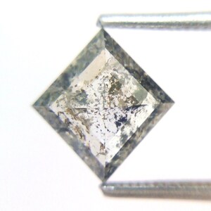 0.79 Ct 7.86x7.29x2.46mm Natural Loose Salt And Pepper Kite Shape Rose Cut Diamond A679