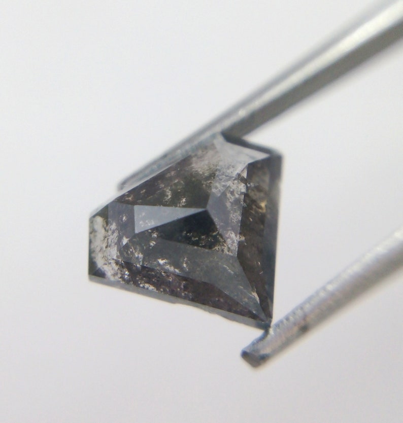 1.45 Ct 7.15x8.71mm Natural Loose Salt And Pepper Diamond Shape Diamond A454
