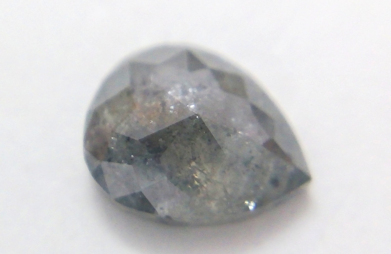 0.76 Ct Natural Loose Salt And Pepper Pear Shape Transparent Diamond A467