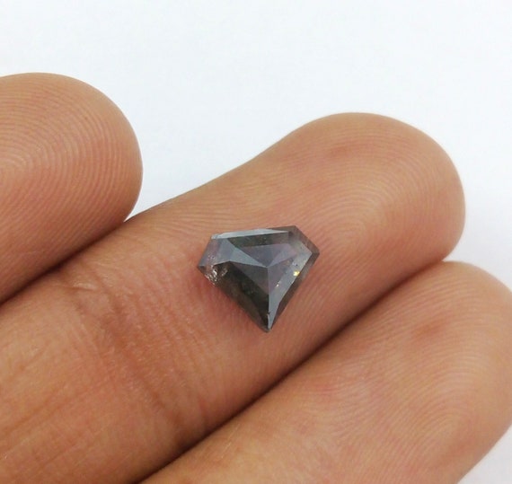 1.45 Ct 7.15x8.71mm Natural Loose Salt And Pepper Diamond Shape Diamond A454