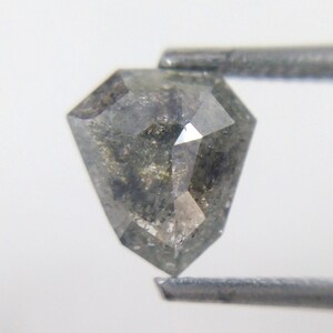 0.93 Ct 6.74x6.16mm Natural Loose Salt And Pepper Shield Shape Diamond A463