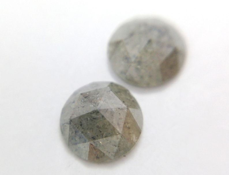 1.80 Ct Natural loose Salt And Pepper Pair Round Rose Cut Diamond A460