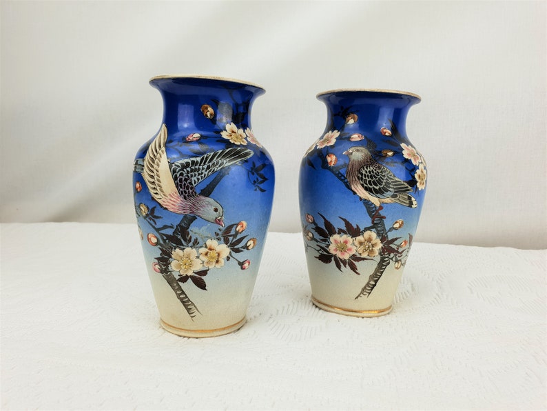Old Japanese Vases Kutani Etsy