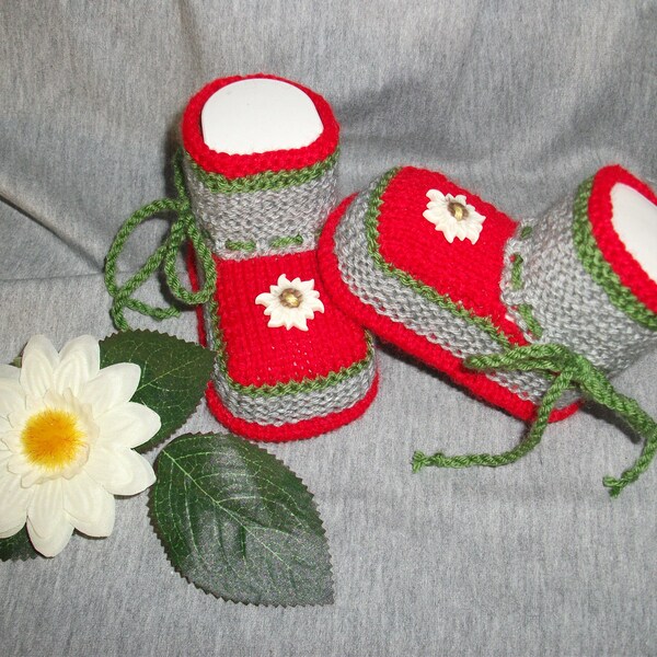 Babyschuhe gestrickt   "Trachtenmode"