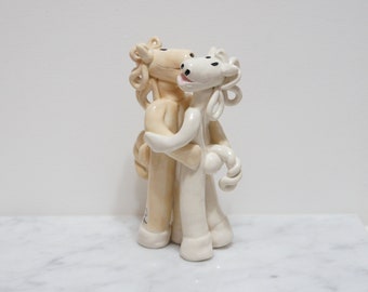 Contemporary Clay ART - "Horse Couple #1 - Whispers"!