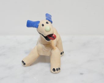 Contemporary Garden Clay Dog - Lucy!