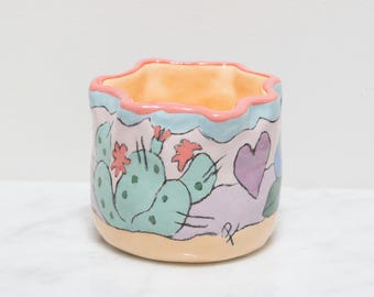 Desert Sonata Clay Pot!   Decorative Collectible Planter