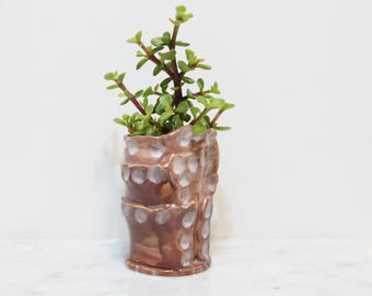 Cocoa Mocha Mmmmmmm Clay Pot!   Decorative Collectible Planter