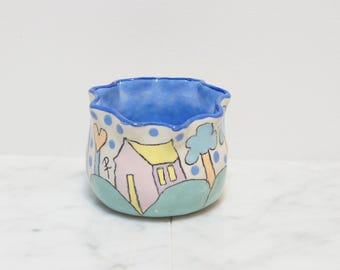 Second House on the Left Clay Pot!   Decorative Collectible Planter