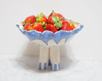 Baby Blu Clay Pot!   Decorative Contemporary Collectible Bowl