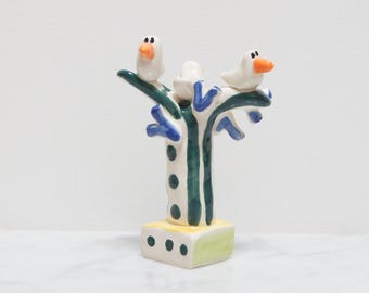 Triplet Bitty Birdies! Contemporary  Clay Art