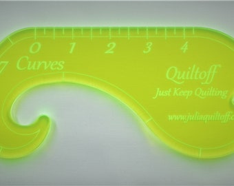 Longarm quilting ruler, 7 Curves