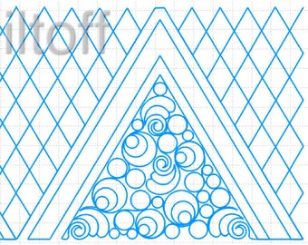 Border or EDGE to EDGE Design #3, digital quilting pattern, design, pantograph