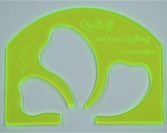 Longarm quilting ruler, Molar Feather template