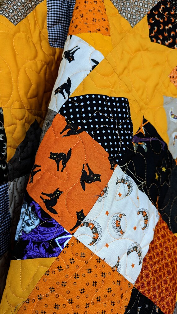 Available Now Spooky Halloween Quilt Throw Size Etsy Canada