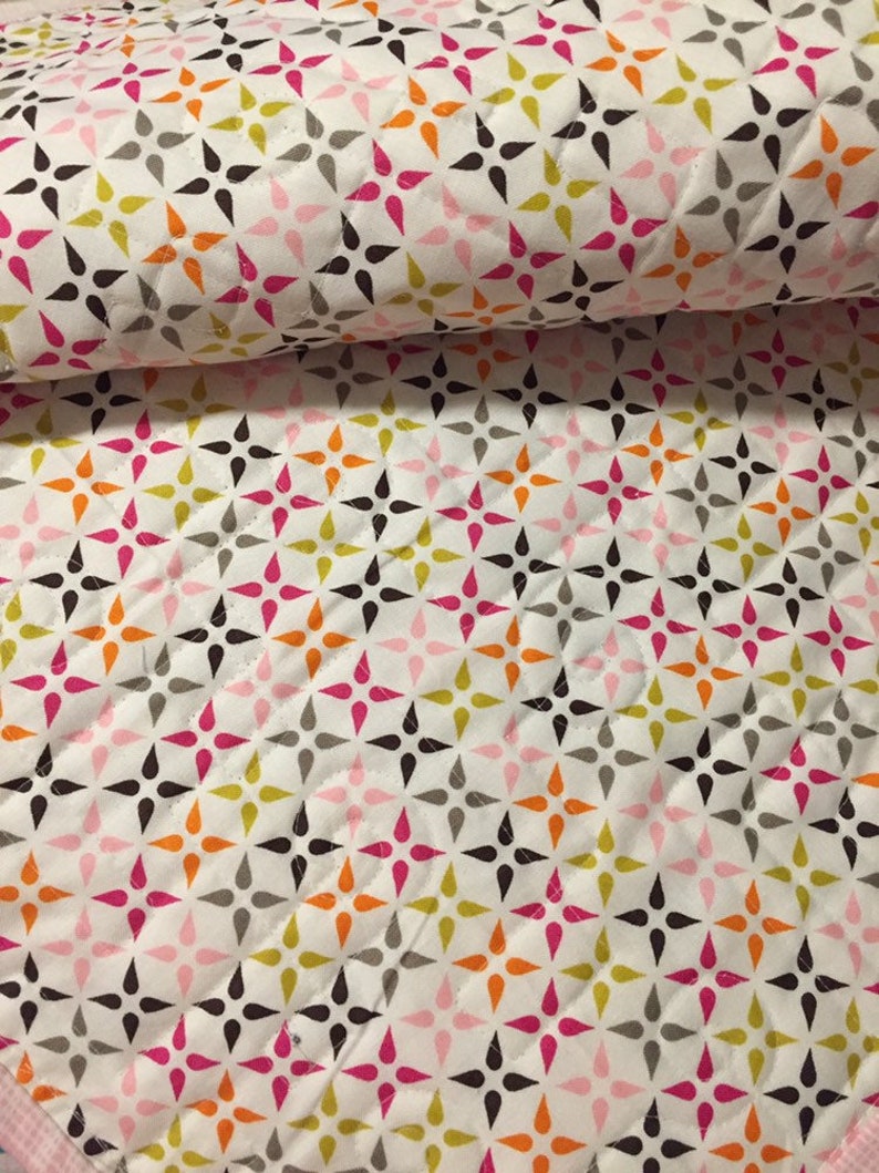 Bright triangle quilt girl modern