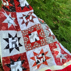 Make to order: Lodge Christmas Quilt, generous throw size