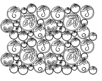 Bubble Tea Digital quilting pattern, design, pantograph.