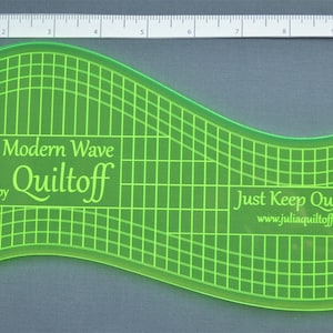 Longarm quilting ruler, Modern Wave