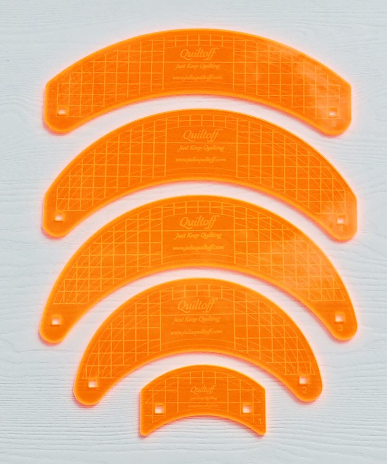 Collection of Curved Longarm quilting rulers 5 pieces Etsy