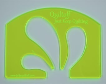 Longarm quilting ruler, Feather template