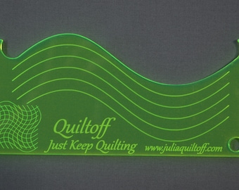 Mini Wave Quilting Ruler, 6" Acrylic Template