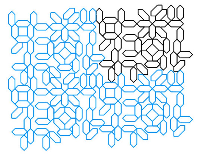 Geometry 1 Digital Quilting Pattern Design Pantograph Etsy